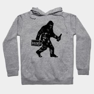 Bigfoot Drinking Beer Funny Hoodie